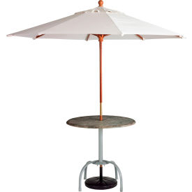 Grosfillex® 7' Wooden Market Outdoor Umbrella White 98940431