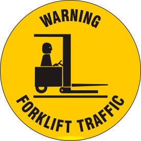 Brady® 97615 Floor Warning Forklift Traffic Sign Yellow/Black Anit-skid Vinyl 17