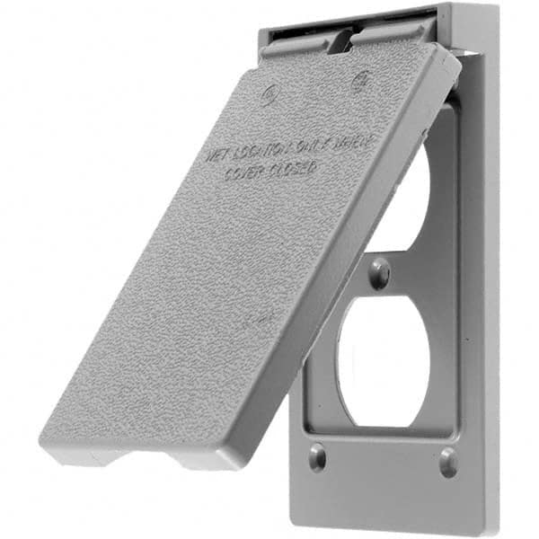 Weatherproof Box Covers; Electrical Box Shape: Rectangle; Number Of Outlets: 1; Resistance Features: Weather-Resistant; Housing Material: Zinc; Overall Length: 4.5800 in; Recommended Environment: Wet Location; Overall Width: MPN:RW51470