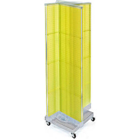 Global Approved 700422-YEL Pinwheel Pegboard Display W/Wheel RB 16