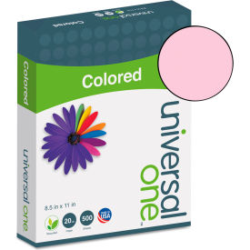 Universal® Pink Colored Paper 20 Lb. 8-1/2