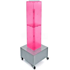 Global Approved 703386-PNK 4-Sided Interlocking Pegboard Display W/ Wheels 8