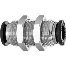 Push to Connect Tube Fitting - Nylon Plastic - Bulkhead Straight Connector - 8mm Tube OD ZUSA-TF-PTC-1006 - Pkg Qty 4