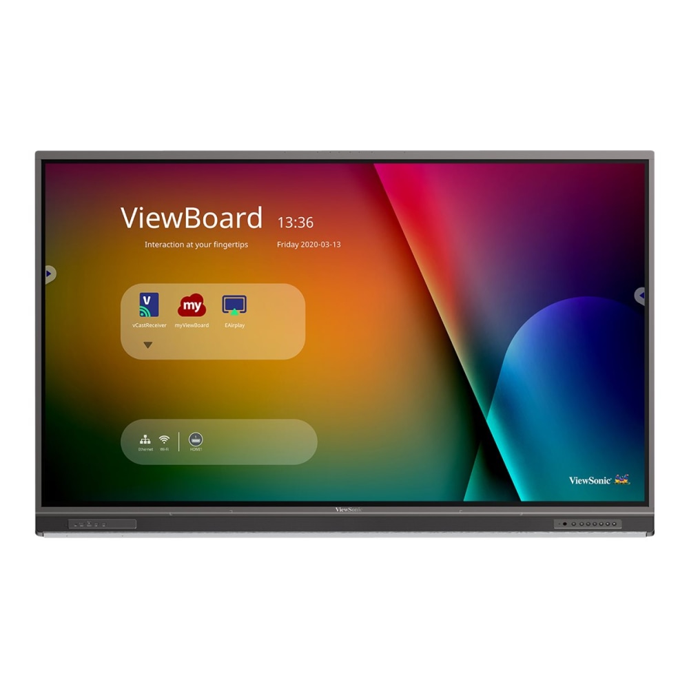 ViewSonic ViewBoard IFP7552-1C - 75in Diagonal Class (74.5in viewable) LED-backlit LCD display - interactive - 4K UHD (2160p) 3840 x 2160 MPN:IFP7552-1C