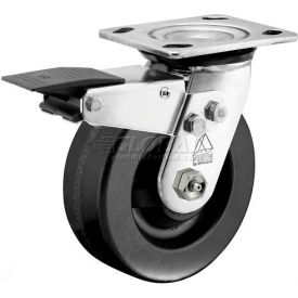 Bassick® Prism Stainless Steel Total Lock Swivel Caster - Phenolic - 6