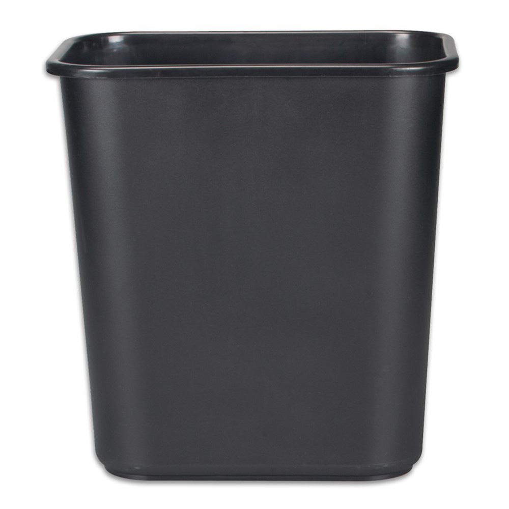 Rubbermaid Durable Polyethylene Wastebasket, 7 Gallons, Black MPN:FG295600 BLA