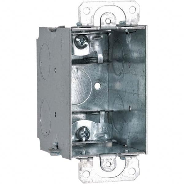 Electrical Device Box: Steel, Rectangle, 4.22