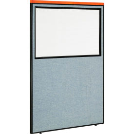 Interion® Deluxe Office Partition Panel with Partial Window 48-1/4