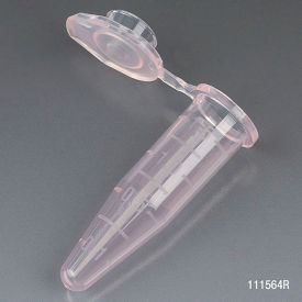 Microcentrifuge Tube 1.5mL Polypropylene Red Stand-Up Zipbag MG 500/Pack 111564R
