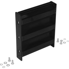 Vestil Bolt-On Style Steel Guard Rail 3-Rib 1'L Black GR-F3R-BO-1-BK
