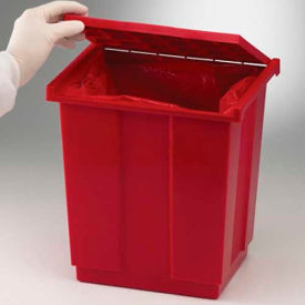 Bel-Art Biohazard Disposal Can with Lift-Up Cover 131970000 Fits 19