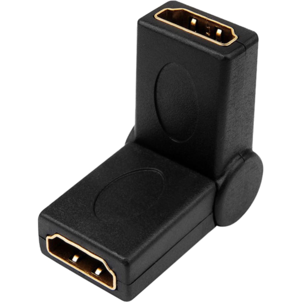 4XEM 90 Degree Swivel HDMI A Female To HDMI A Female Adapter - 1x 19-pin HDMI (Type A) Digital Audio/Video Female - 4XHDMIFFSWIVEL MPN:4XHDMIFFSWIVEL