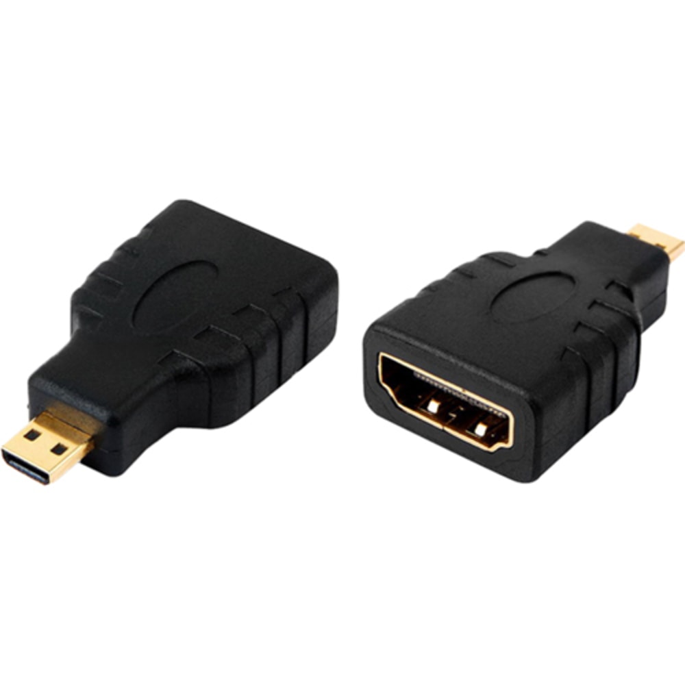 4XEM Micro HDMI Male To HDMI A Female Adapter - Micro HDMI male to HDMI female adapter 1x HDMI (Micro Type D) Male Digital Audio/Video MPN:4XHDMIFMMICRO