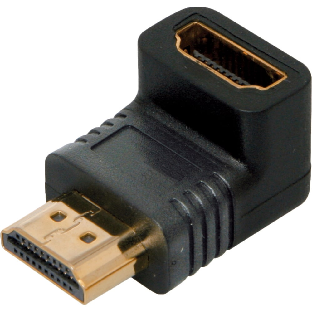 4XEM 90 Degree HDMI A Male To HDMI A Female Adapter - 1x 19-pin HDMI (Type A) HDMI 1.3 Digital Audio/Video Male - 4XHDMIMF90 MPN:4XHDMIMF90