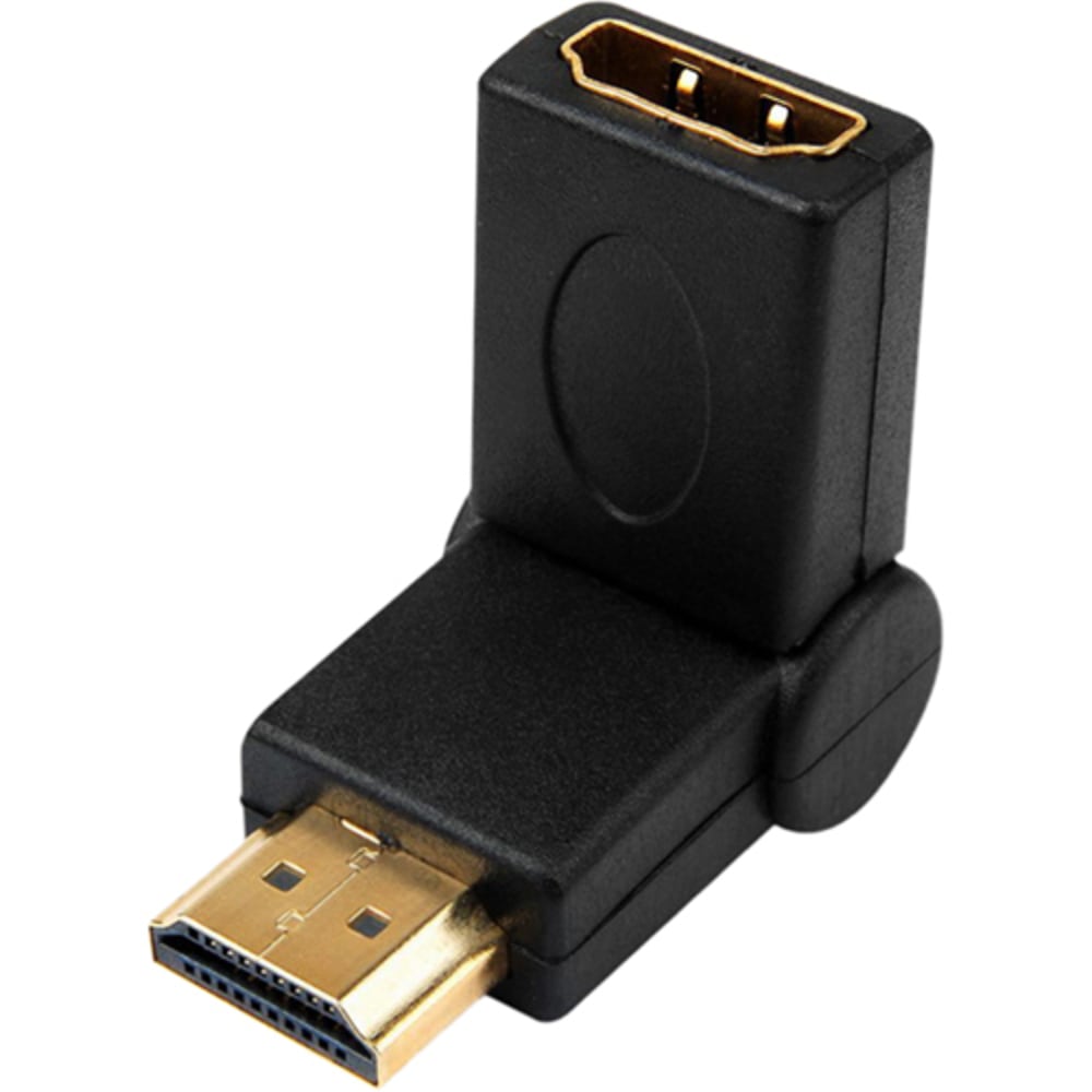 4XEM 90 Degree Swivel HDMI A Male To HDMI A Female Adapter - 1x 19-pin HDMI (Type A) Digital Audio/Video Female - 4XHDMIMFSWIVEL MPN:4XHDMIMFSWIVEL