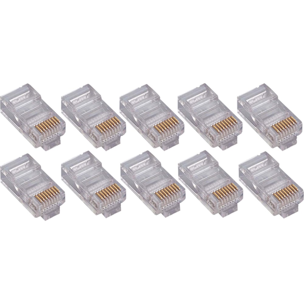 4XEM 100 Pack Cat5E RJ45 Modular Ethernet Plugs for Stranded or Solid CAT5E Cable - 100 Pack Modular RJ45 Ethernet ends - 4X100PKC5E MPN:4X100PKC5E