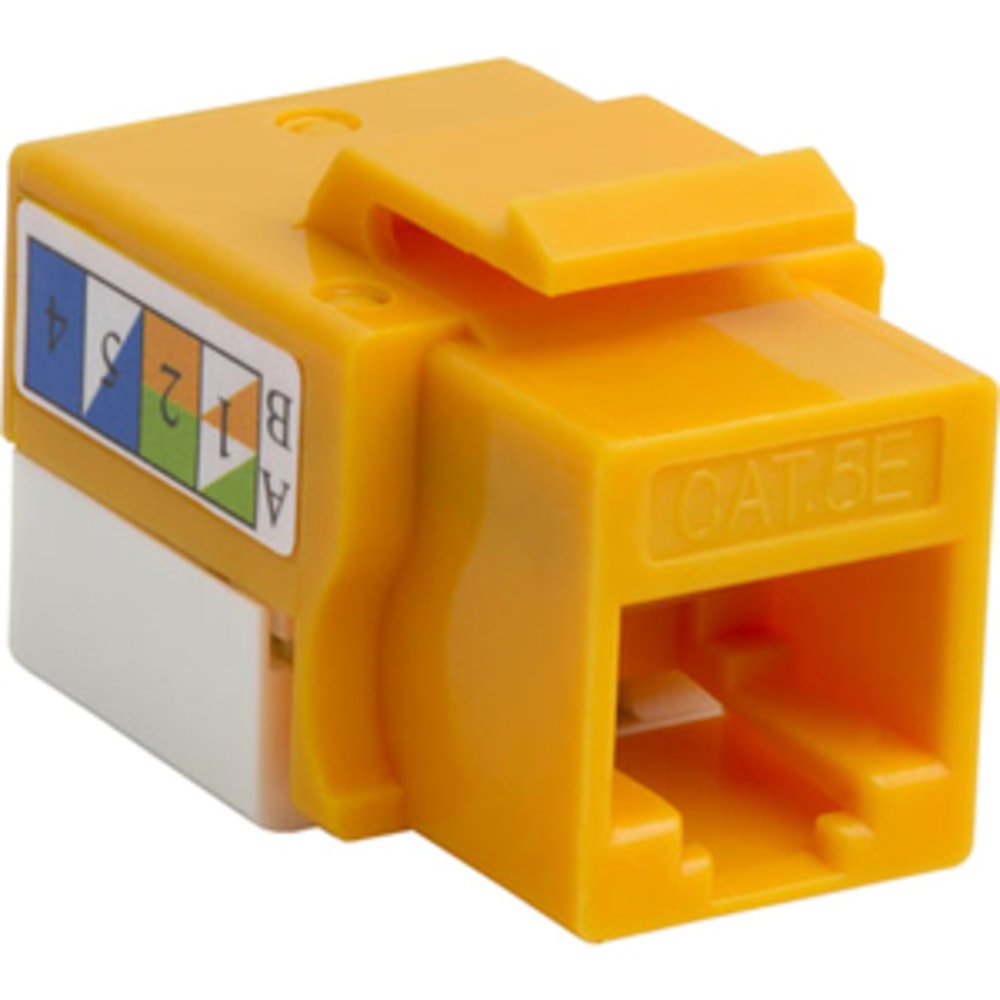4XEM Cat5e RJ45 Keystone Jack UTP 110-Type (Yellow) - Yellow - 1 x RJ-45 Port(s) - 1 MPN:4XKJC5EYL