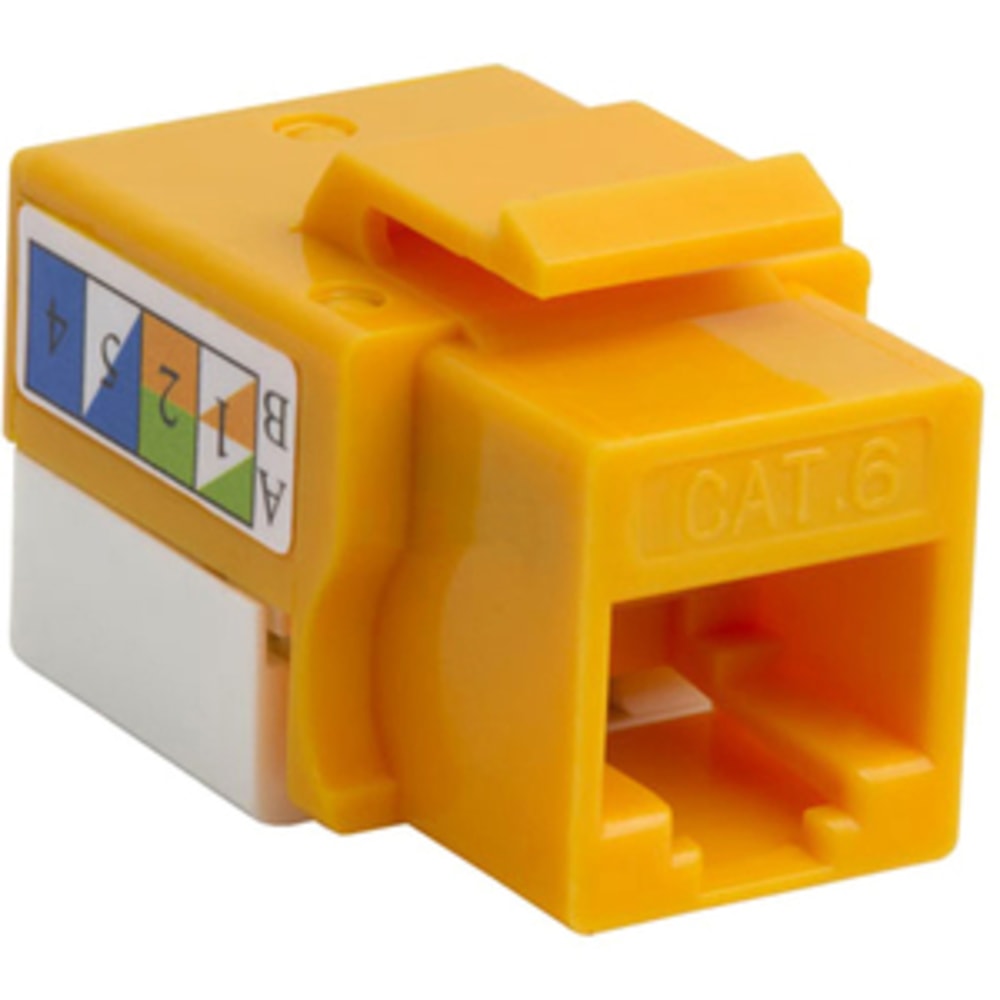 4XEM Cat6 RJ45 Keystone Jack UTP 110-Type (Yellow) - Yellow - 1 x RJ-45 Port(s) - 1 MPN:4XKJC6YL