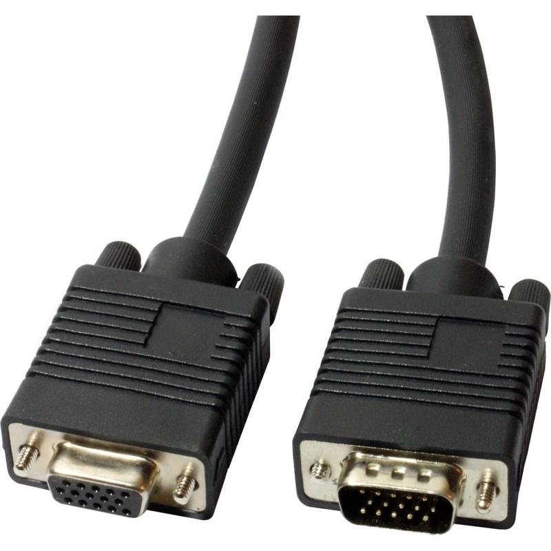 4XEM High-Resolution Coax Male to Female VGA Extension Cable, 25ft, Black MPN:4XVGAMF25FT