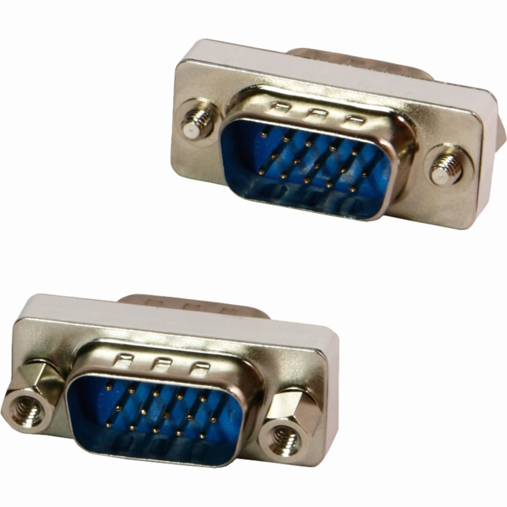 4XEM VGA HD-15 Interface Male To Male Adapter/Coupler - 1 x 15-pin HD-15 VGA Male - 1 x 15-pin HD-15 VGA Male - Silver, Yellow MPN:4XVGAMM