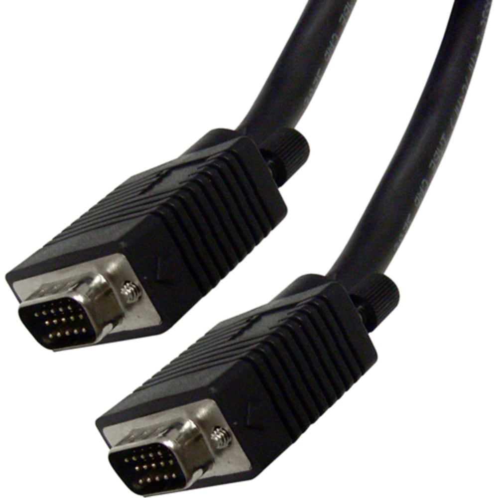 4XEM High-Resolution Coax Male to Male VGA Cable, 25ft, Black (Min Order Qty 8) MPN:4XVGAMM25FT