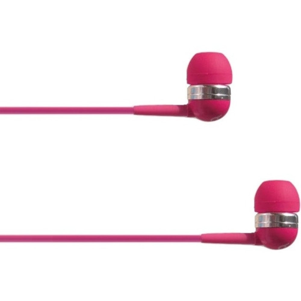 4XEM Ear Bud Headphone Pink - Stereo - Mini-phone (3.5mm) - Wired - 16 Ohm - 20 Hz - 18 kHz - Earbud - Binaural - In-ear - 3.75 ft Cable - Pink (Min Order Qty 4) MPN:4XIBUDPK