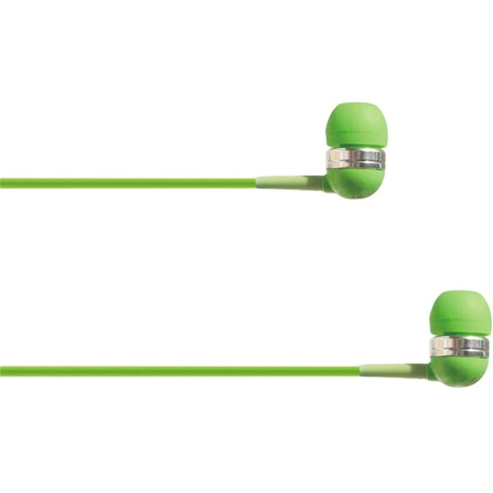 4XEM Earbud Headphones, Green (Min Order Qty 4) MPN:4XIBUDGN