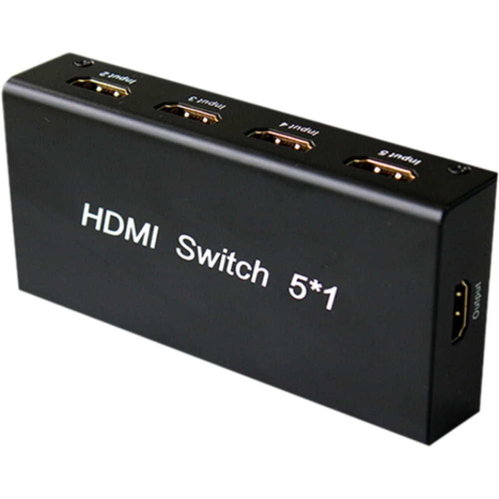 4XEM 5 Port HDMI Switch - 1920 x 1080 - Full HD - 1080p5 x 1 - Blu-ray Disc Player, DVR, Set-top Box, Gaming Console, Computer, TV - 1 x HDMI Out MPN:4XHDMISW5X1