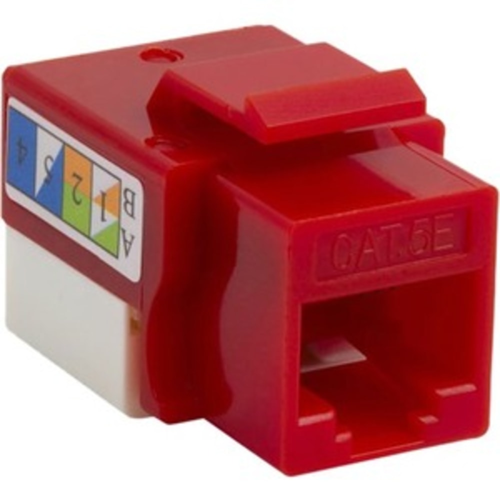 4XEM Cat5e RJ45 Keystone Jack UTP 110-Type (Red) - Red - 1 x RJ-45 Port(s) - 1 MPN:4XKJC5ERD