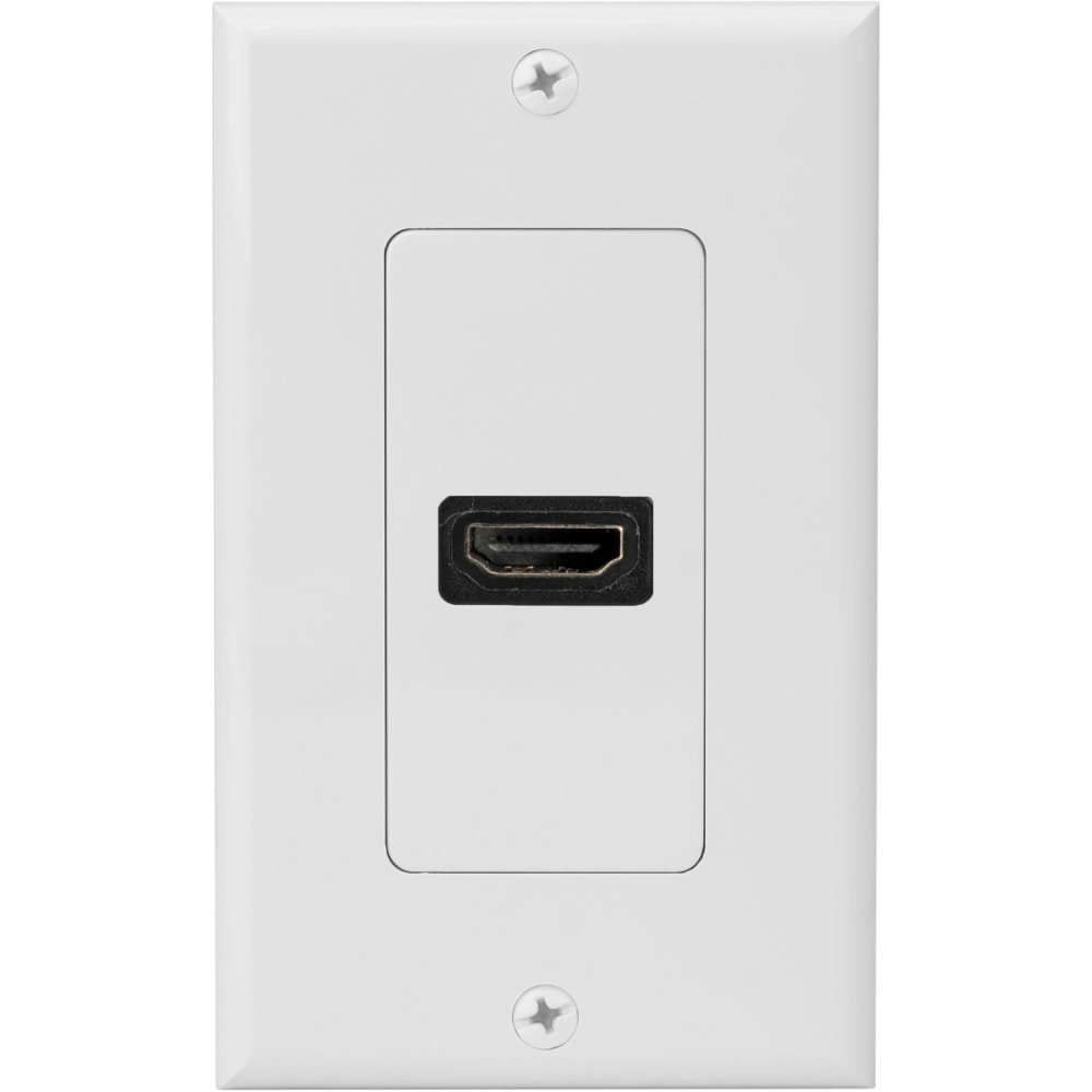 4XEM Single Outlet Female High Speed HDMI Wall Plate with 3D support - White 1Port Single outlet femaleHDMI Wall Plate To Mount To A Single Gang Box MPN:4XWALLHDMI1