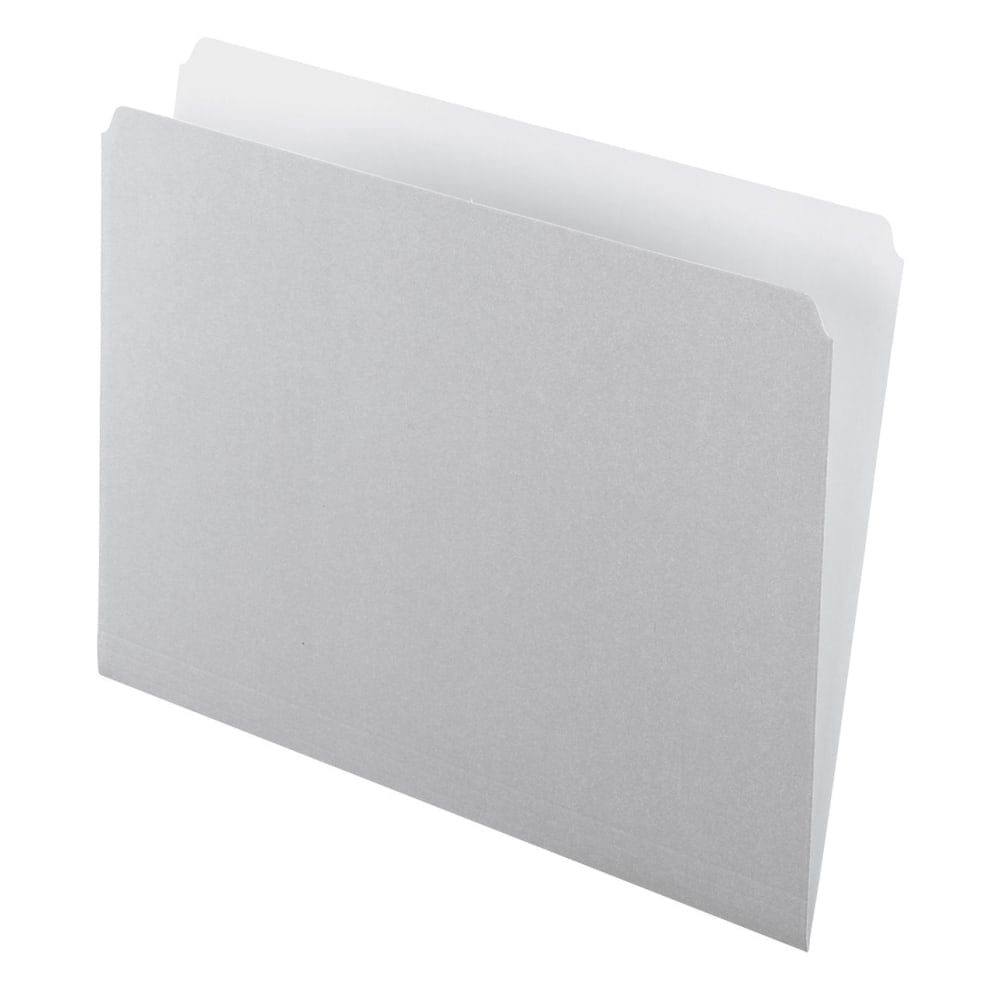 Pendaflex Straight-Cut Color File Folders, Letter Size, Gray, Box Of 100 (Min Order Qty 2) MPN:152GRA