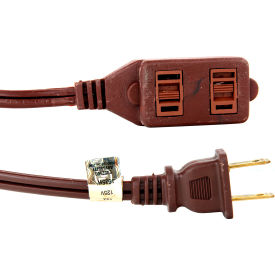 Sunlite® Household Extension Cord 16/3 Gauge 13A 125V 6'L Brown 04095-SU