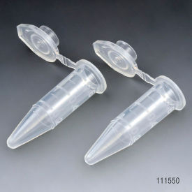 Microcentrifuge Tube 0.6mL Polypropylene Attached Flat Top Cap Graduated 1000/Pack 111550