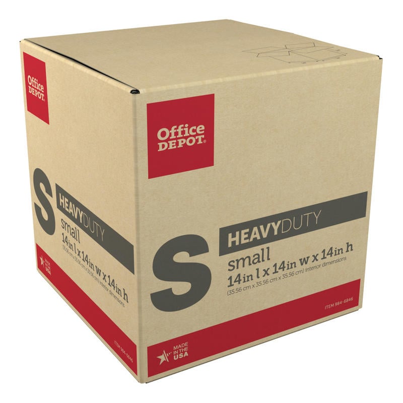 Heavy-Duty Corrugated Moving Box, 14inH x 14inW x 14inD, Kraft MPN:1644673