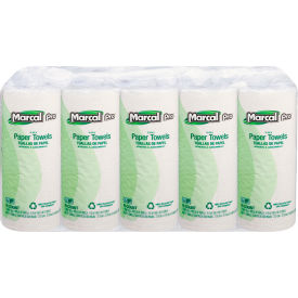 Marcal PRO 100 Premium Recycled Perforated Kitchen Roll Towels 11x9 White 70/Roll 15 Rolls/Ctn MRC610
