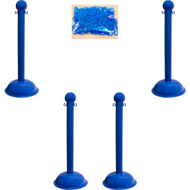 Mr. Chain® Heavy Duty Plastic Stanchion Kit with 2