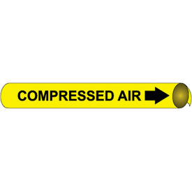 NMC™ Precoiled & Strap-On Pipe Marker Compressed Air Fits 3-3/8