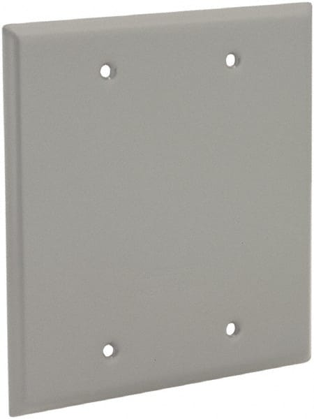 2 Outlet, Powder Coat Finish, Rectangle Weather Resistant Box Cover MPN:5175-0