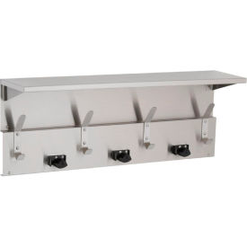 Bobrick Mop/Broom Holder w/ Hooks & Shelf Stainless 34