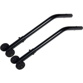 Anti-Tippers with Wheels Black For Cruiser III Wheelchairs 1 Pair STDS819