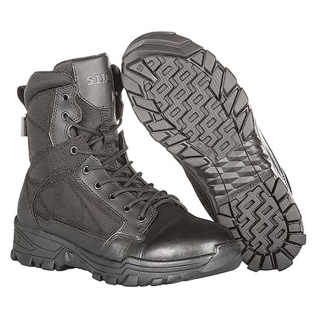 Men's Leather/Fabric Upper, Rubber Outsole, Plain Toe, Black, 12 D MPN:12388ABR-019-12-R