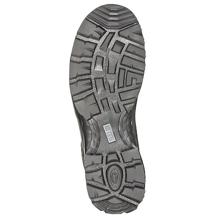 Men's Leather/Fabric Upper, Rubber Outsole, Plain Toe, Side Zipper, Black, 9-1/2 E MPN:12392ABR-019-9.5-W
