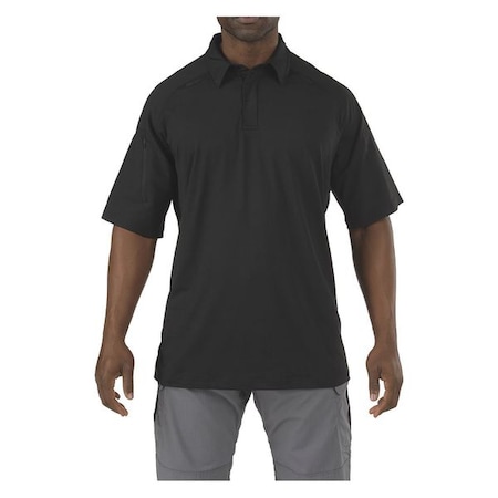 Rapid Performance Polo, Button Front, 1 Pocket(s), Black, Xl MPN:41018