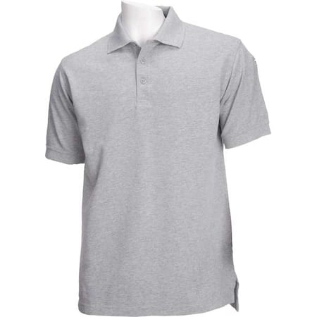 Tactical Polo Shirt, 100% Cotton, Button, Gray, 3XL MPN:41060