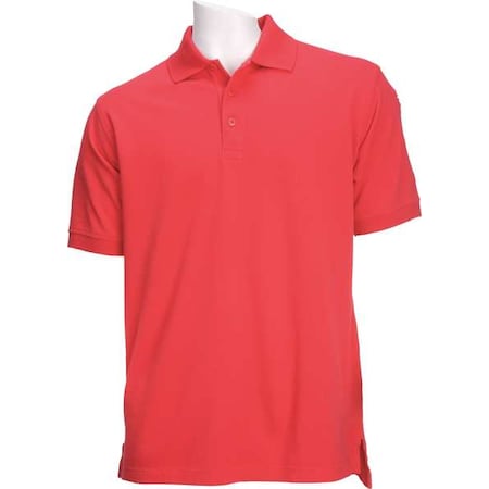 Tactical Polo Shirt, 100% Cotton, Button, Red, 3XL MPN:41060