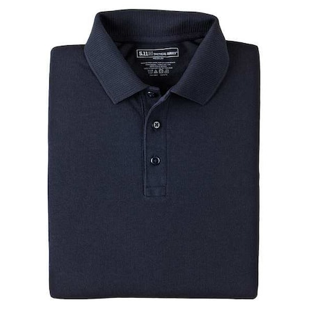 Tactical Polo Shirt, 40% Polyester, 60% Cotton, Button, 2 Pocket(s), Navy, M MPN:41180