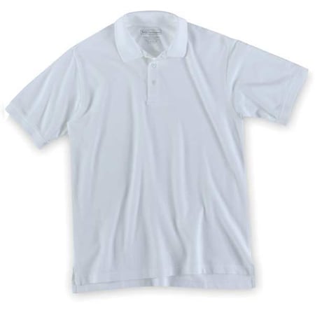 Tactical Polo Shirt, 40% Polyester, 60% Cotton, Button, 2 Pocket(s), White, L MPN:41180