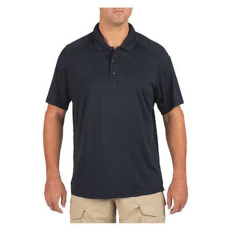 Men's Tactical Polo Shirt, 100% Polyester, Button, 0 Pocket(s), Navy, XL MPN:41192