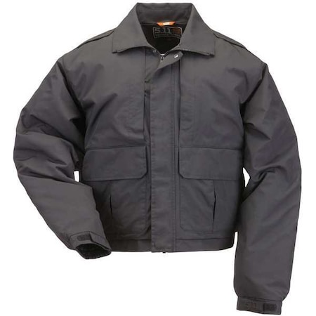 Jacket, Nylon Shell, Hook and Loop Storm Cuffs, Black, 4Xl MPN:48096