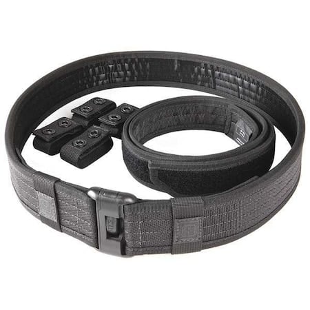 Duty Belt, Nylon, Polypropylene, Black, S, Buckle, Hook-and-Loop, Snap MPN:59505ABR-019-S